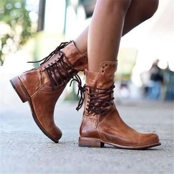 Ciss™ Botas Vintage con Cordones