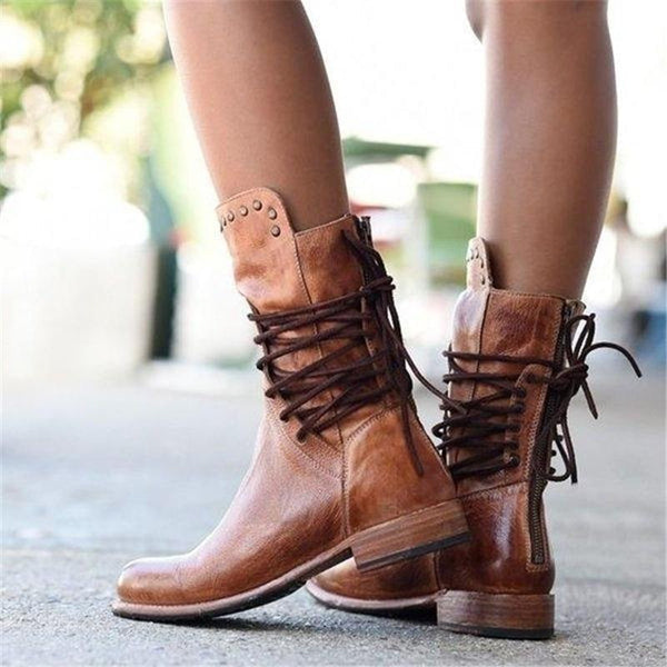 Ciss™ Botas Vintage con Cordones
