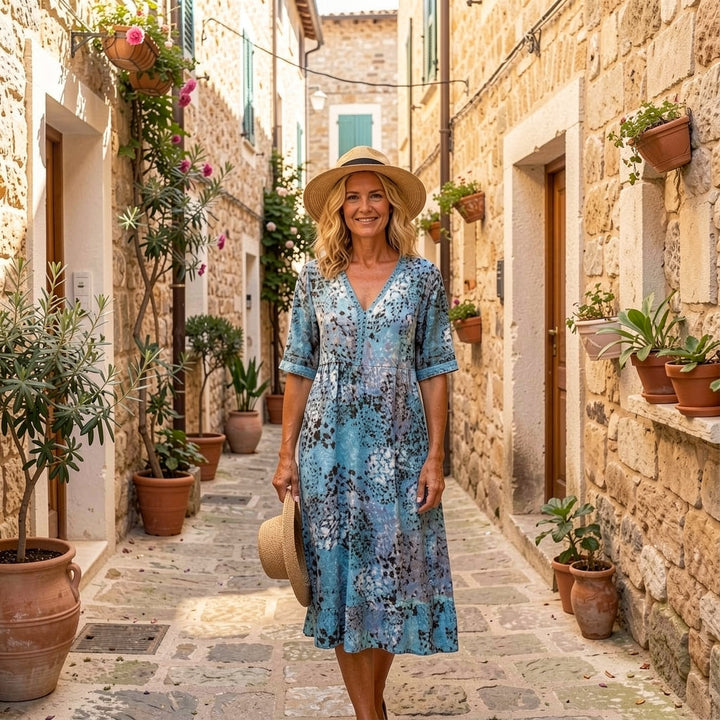 Rachel | Vestido Midi Elegante Estampado