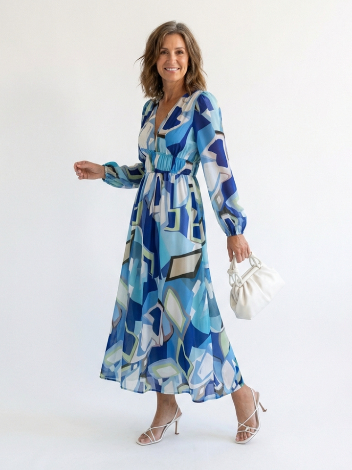 Althea | Vestido Maxi Floral de Manga Larga