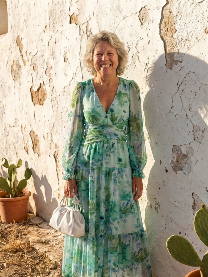 Althea | Vestido Maxi Floral de Manga Larga