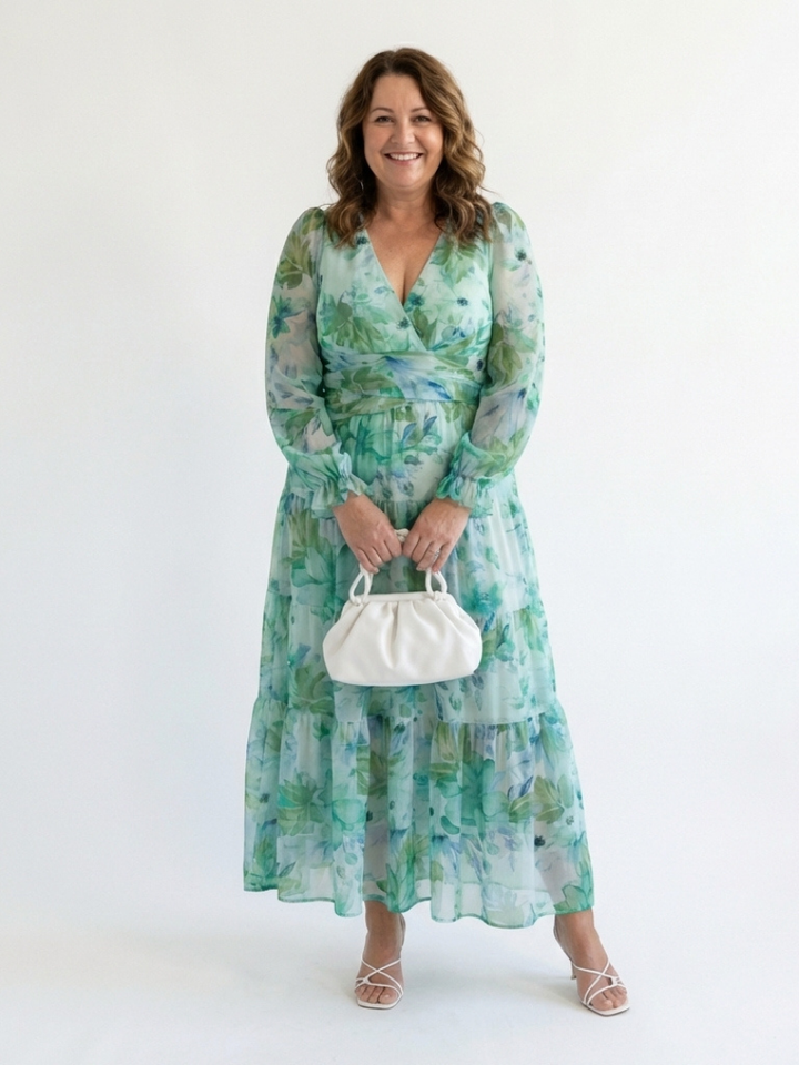 Althea | Vestido Maxi Floral de Manga Larga