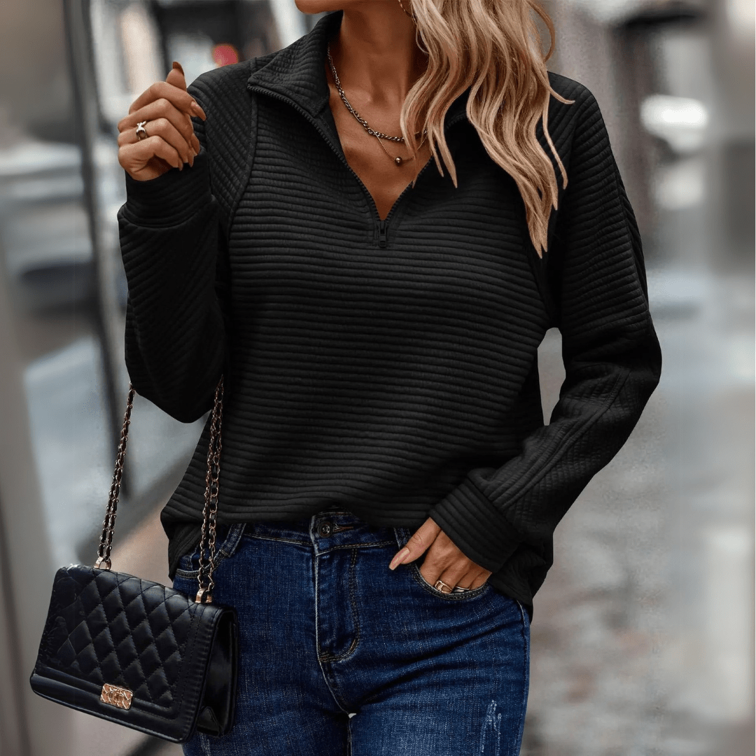 Jenica | Suéter Chic con Medio Cierre