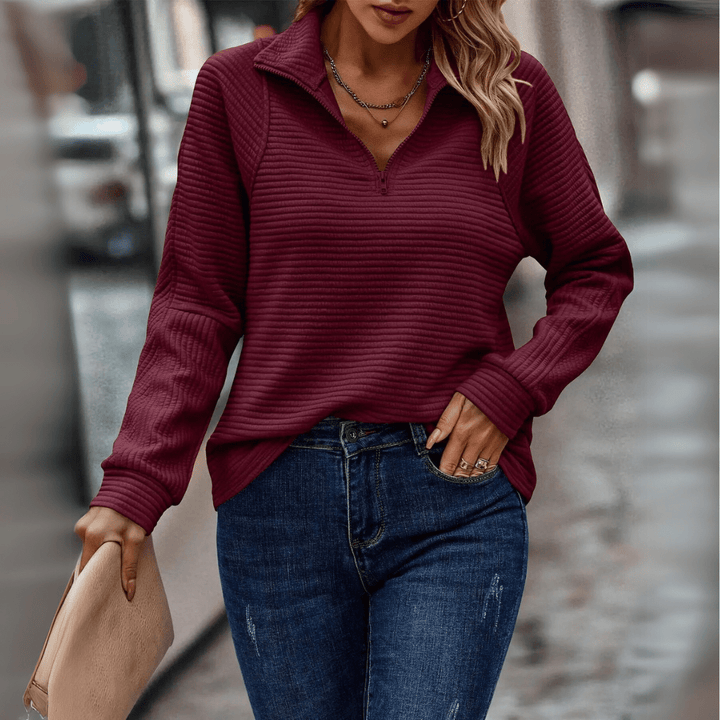 Jenica | Suéter Chic con Medio Cierre