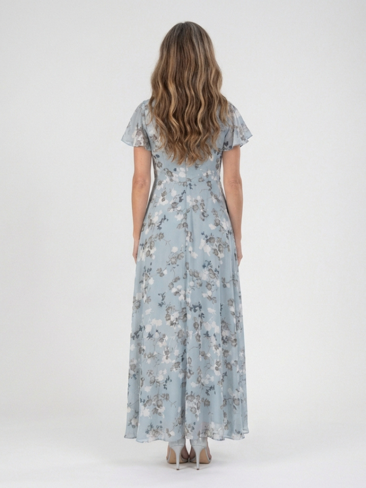 Ismeria | Vestido Maxi Floral de Chifón