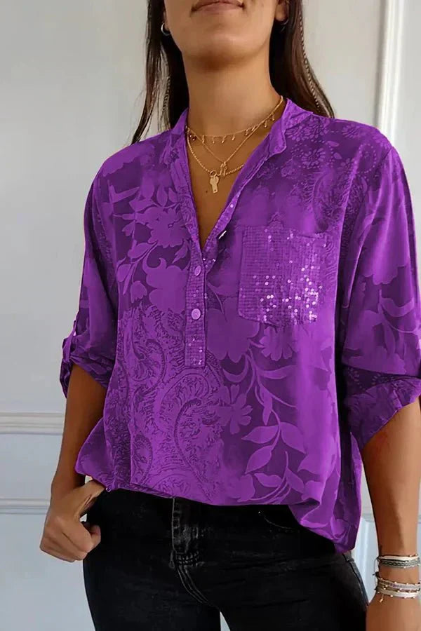 Pauline | Top Elegante de Lentejuelas