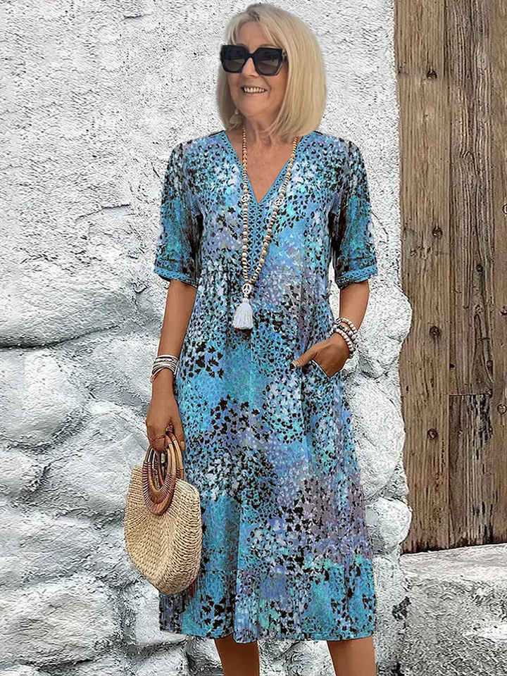Rachel | Vestido Midi Elegante Estampado