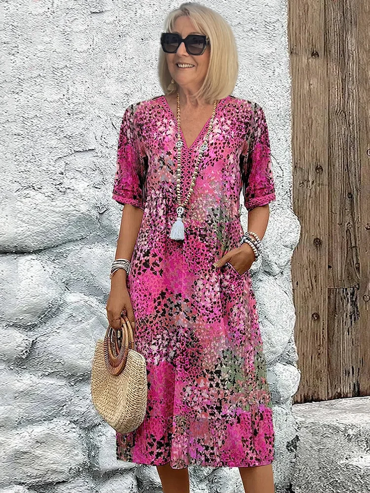 Rachel | Vestido Midi Elegante Estampado