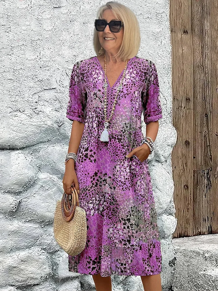 Rachel | Vestido Midi Elegante Estampado