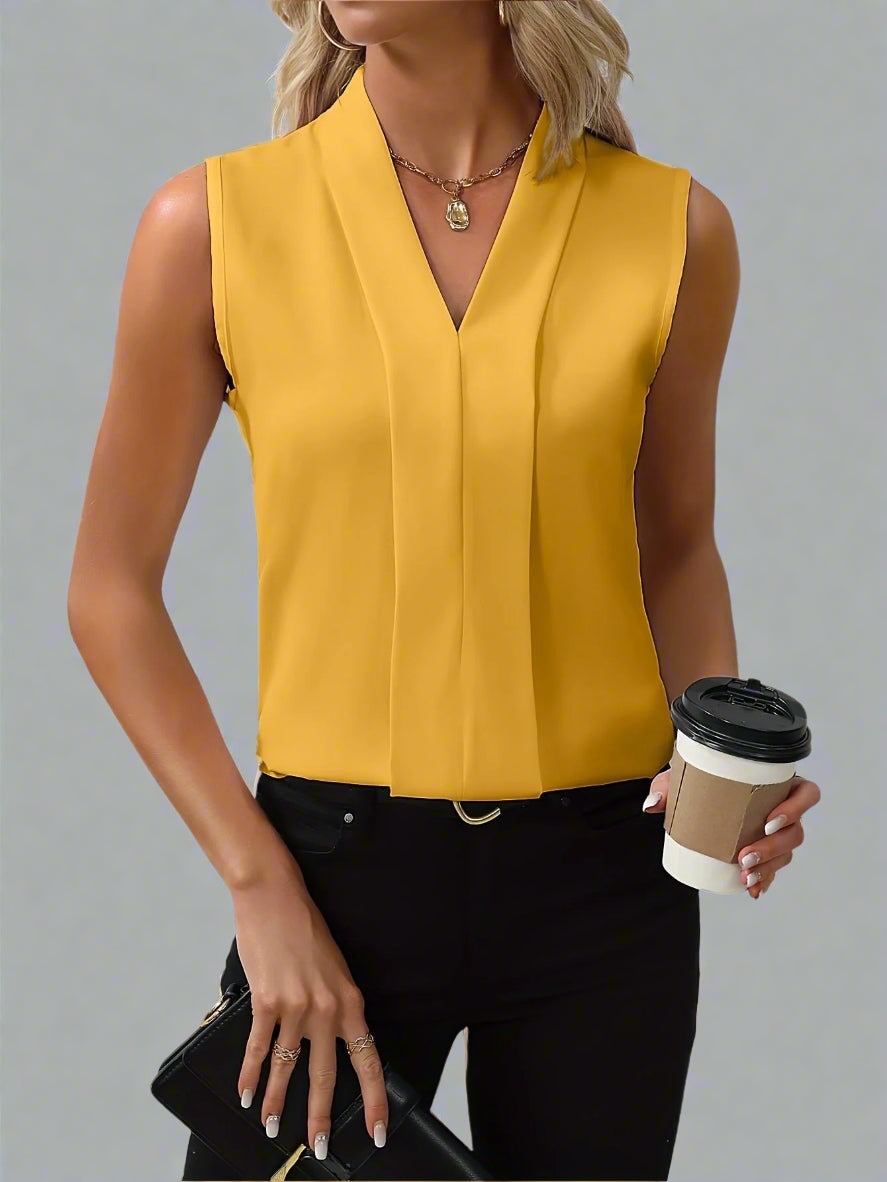 Rome | Blusa Sin Mangas con Cuello en V
