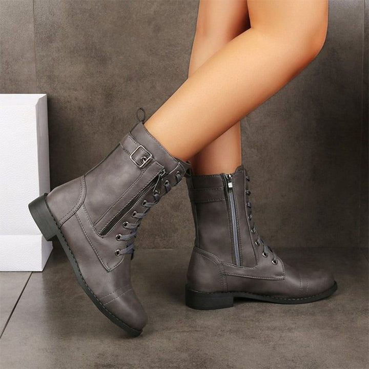 Liana™ Botas Chic de Punta Redonda