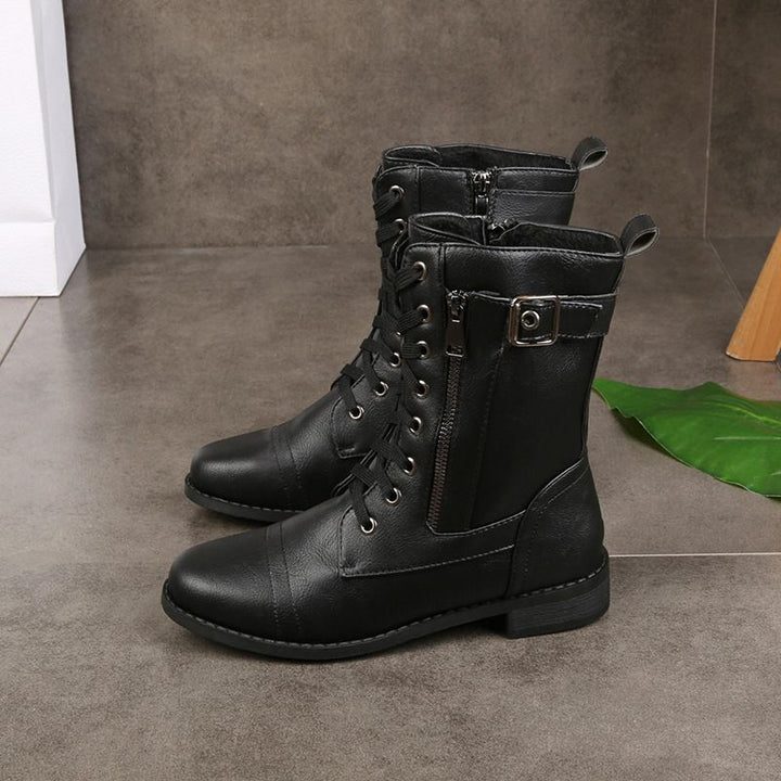 Liana™ Botas Chic de Punta Redonda