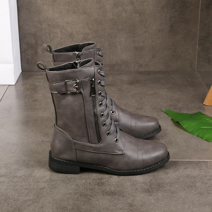 Liana™ Botas Chic de Punta Redonda