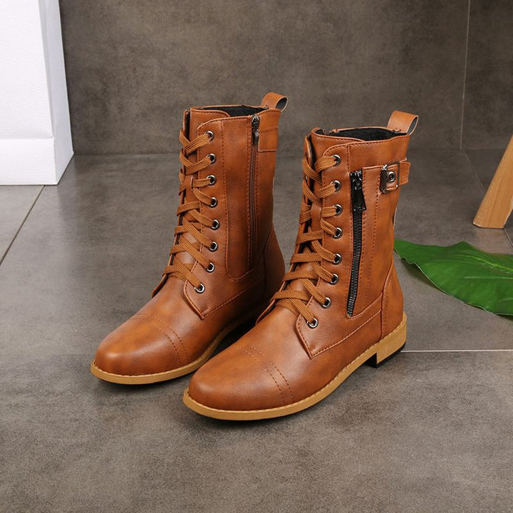 Liana™ Botas Chic de Punta Redonda