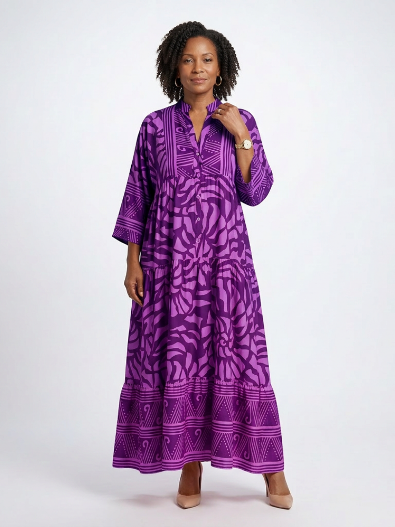 Marielle | Vestido Midi Abotonado