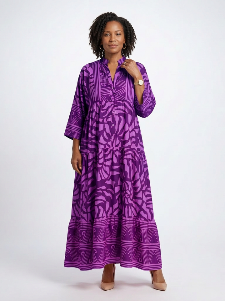 Marielle | Vestido Midi Abotonado